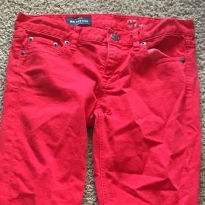 Matchstick jean in red